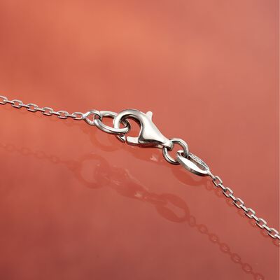 Italian Sterling Silver Love Knot Pendant Necklace