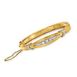 C. 1960 Vintage 1.00 ct. t.w. Diamond Bangle Bracelet in 14kt Yellow Gold