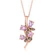 Le Vian 1.10 ct. t.w. Grape Amethyst Pendant Necklace with Chocolate Diamond Accents in 14kt Strawberry Gold