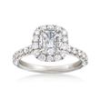 Henri Daussi 1.79 ct. t.w. Certified Diamond Engagement Ring in Platinum