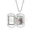 &quot;In Loving Memory&quot; Cross Memorial and Photo Locket Necklace in Sterling Silver