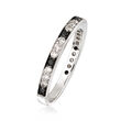 .47 ct. t.w. Black and White Diamond Band in 14kt White Gold