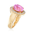 5.00 Carat Kunzite and .48 ct. t.w. Diamond Ring in 14kt Yellow Gold