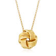 Italian 18kt Gold Over Sterling Love Knot Pendant Necklace