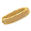 Italian 14kt Yellow Gold Tessere Bangle Bracelet