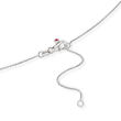 Roberto Coin .23 ct. t.w. Diamond Station Necklace in 18kt White Gold