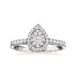.40 ct. t.w. Diamond Pear-Shaped Cluster Ring in Sterling Silver