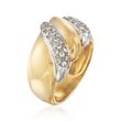 C. 1980 Vintage .50 ct. t.w. Diamond Dome Ring in 18kt Yellow Gold