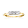 .10 ct. t.w. Diamond Bar Ring in 14kt Yellow Gold