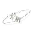 Roberto Coin &quot;Princess&quot; .17 ct. t.w. Diamond Flower Bracelet in 18kt White Gold