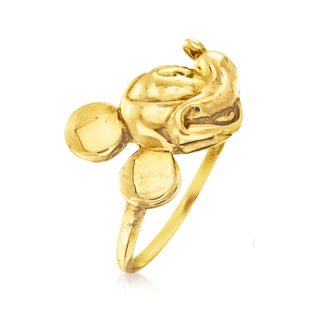 C. 1990 Vintage 10kt Yellow Gold Mickey Mouse Ring. Size 7 RossSimons