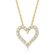 .25 ct. t.w. Diamond Heart Pendant Necklace in 14kt Yellow Gold