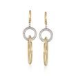 .40 ct. t.w. Diamond Interlocking Circle Drop Earrings in 18kt Two-Tone Gold