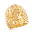 Italian Andiamo 14kt Yellow Gold Floral Ring