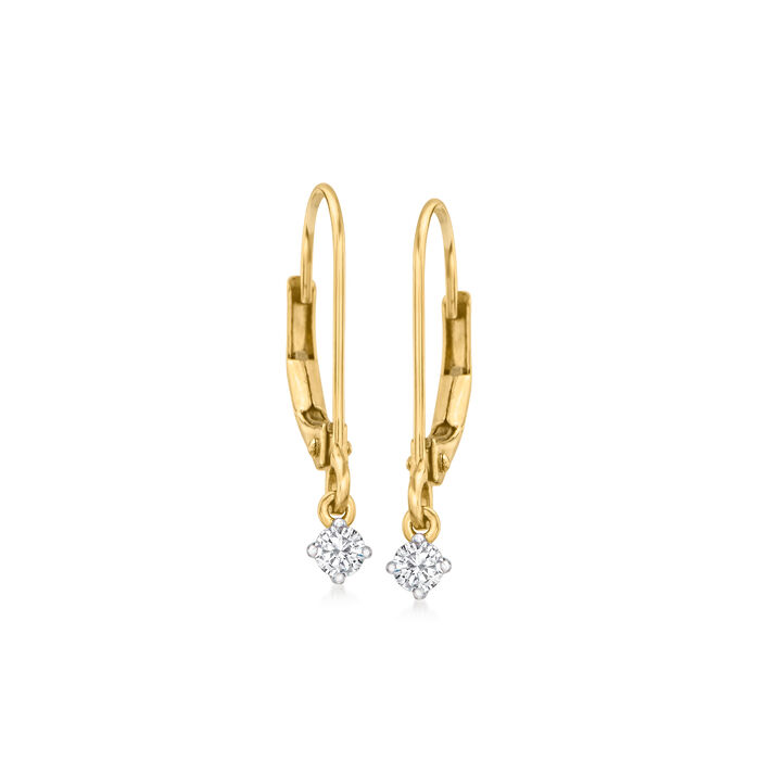 .10 ct. t.w. Diamond Drop Earrings in 14kt Yellow Gold