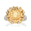 3.24 ct. t.w. Yellow and White Diamond Ring in 18kt Two-Tone Gold