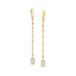 1.00 ct. t.w. Diamond Linear Drop Earrings in 14kt Yellow Gold