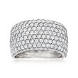 Italian 1.50 ct. t.w. Pave CZ Ring in Sterling Silver