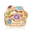 3.20 ct. t.w. Multi-Stone Cluster Ring in 14kt Yellow Gold