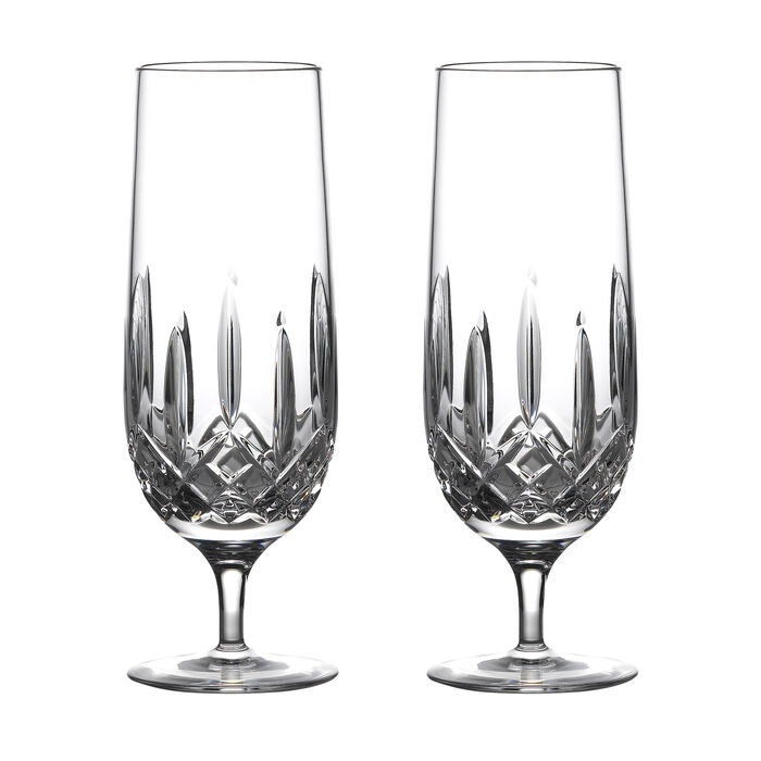 Waterford Crystal &quot;Lismore Nouveau&quot; Set of 2 Hurricane Glasses