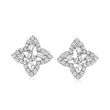 .30 ct. t.w. Diamond Star Earrings in 14kt White Gold