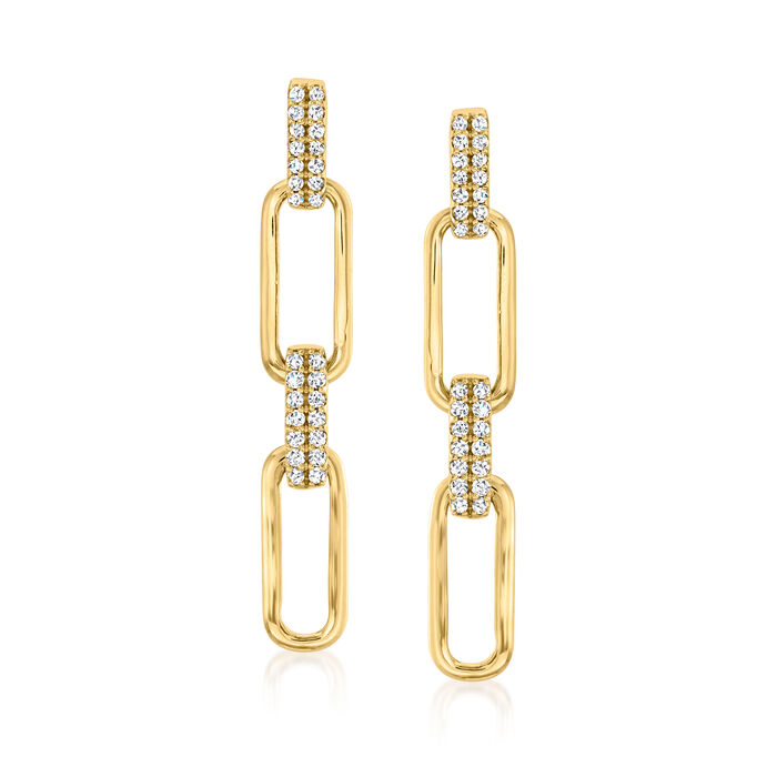 .25 ct. t.w. Diamond Link Drop Earrings in 14kt Yellow Gold