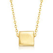 Italian 14kt Yellow Gold Square Necklace