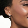 2.30 ct. t.w. Diamond Cluster Drop Earrings in 14kt White Gold