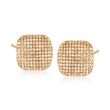 .40 ct. t.w. Pave Diamond Square Stud Earrings in 14kt Yellow Gold