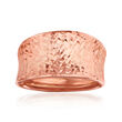 Italian 14kt Rose Gold Concave Ring