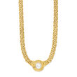 8mm Cultured Pearl Byzantine Necklace in 18kt Gold Over Sterling