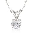 .50 Carat Diamond Solitaire Necklace in 14kt White Gold