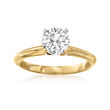 C. 2000 Vintage 1.17 Carat Diamond Solitaire Engagement Ring in 14kt Yellow Gold