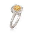 .52 ct. t.w. White and Yellow Diamond Ring in 18kt Two-Tone Gold