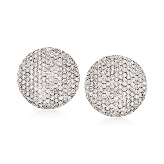 8.90 ct. t.w. Diamond Circle Earrings in 18kt White Gold