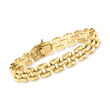 C. 1990 Vintage 14kt Yellow Gold Panther-Link Bracelet