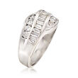 C. 1980 Vintage 1.10 ct. t.w. Diamond Crossover Ring in 14kt White Gold
