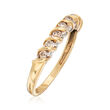 C. 1990 Vintage .25 ct. t.w. Champagne Diamond Ring in 10kt Yellow Gold