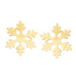 14kt Yellow Gold Snowflake Earrings  