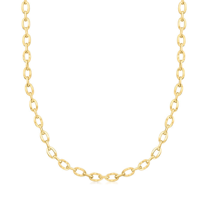 10kt Yellow Gold Oval-Link Necklace