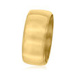 Italian Andiamo 14kt Yellow Gold Over Resin Polished Ring