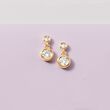 .75 ct. t.w. Bezel-Set Diamond Drop Earrings in 14kt Yellow Gold