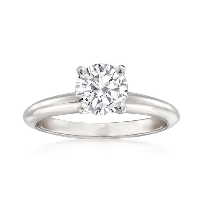 14kt White Gold Four-Prong Engagement Ring Setting