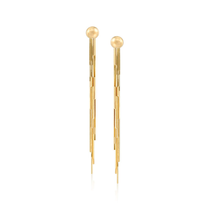 14kt Yellow Gold Tassel Drop Earrings
