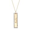 .11 ct. t.w. Diamond Name Bar ID Pendant Necklace in 14kt Yellow Gold