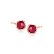 .40 ct. t.w. Ruby Stud Earrings in 14kt Rose Gold