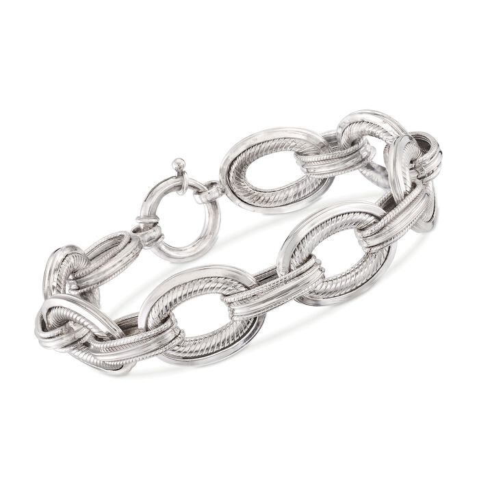 Sterling Silver Oval-Link Bracelet