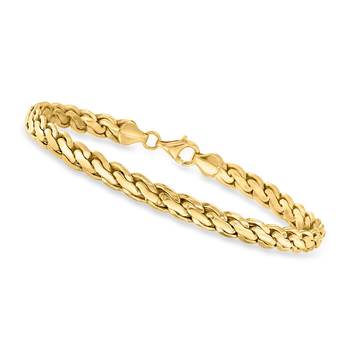 10kt Yellow Gold Curved-Link Bracelet