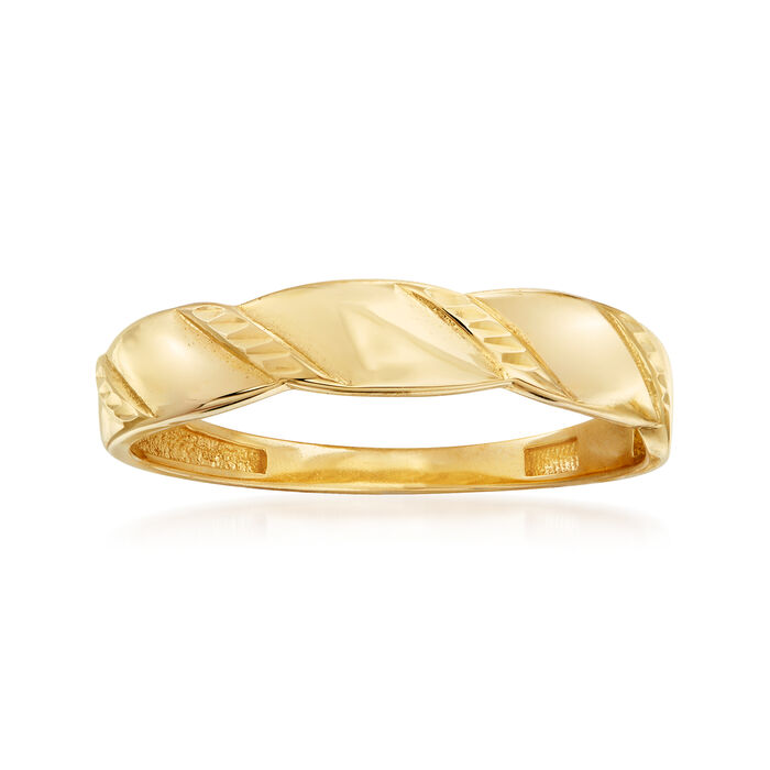 14kt Yellow Gold Swirl-Top Ring