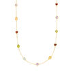 7.85 ct. t.w. Multi-Gemstone Station Necklace in 18kt Gold Over Sterling